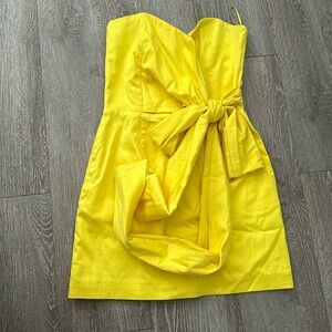 Like New Yellow Bow Detail/Wrap dress